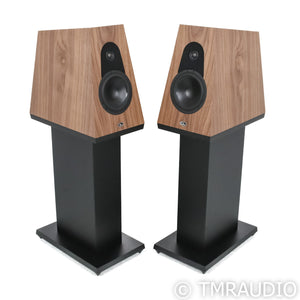Qln Signature Bookshelf Speakers; Walnut Pair with Stands