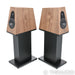 Qln Signature Bookshelf Speakers; Walnut Pair with Stands