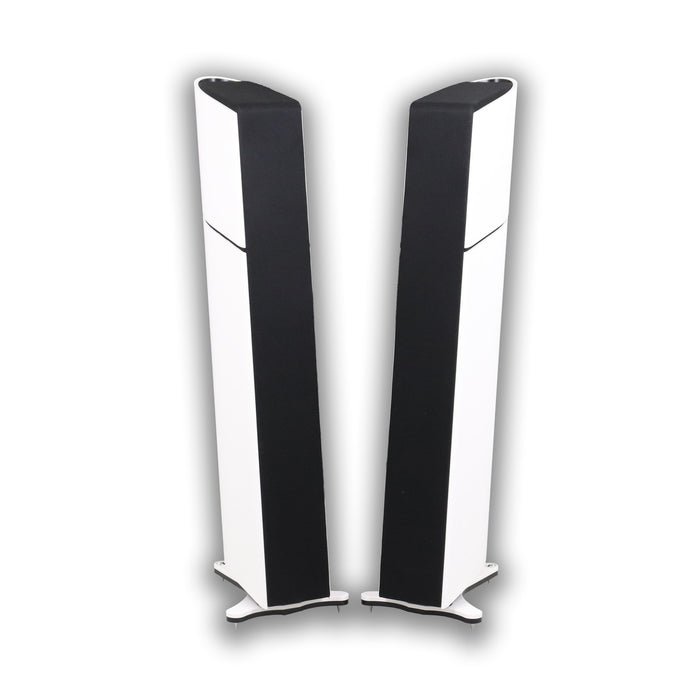 Aequo Audio Stilla Active Floorstanding Speakers; White Pair
