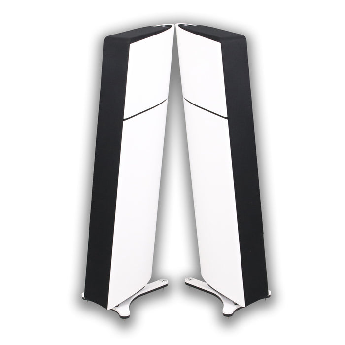 Aequo Audio Stilla Active Floorstanding Speakers; White Pair