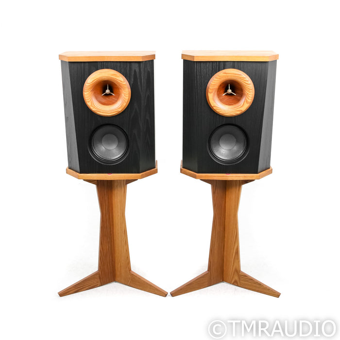 Fleetwood Sound Deville Bookshelf Speakers / Monitors; Black Pair w/ Stands