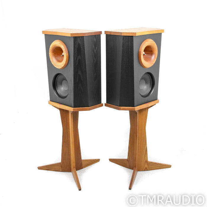 Fleetwood Sound Deville Bookshelf Speakers / Monitors; Black Pair w/ Stands