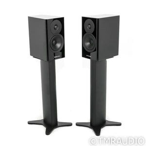 Dynaudio Evoke 10 Bookshelf Speakers; Black High Gloss Pair w/ Stands