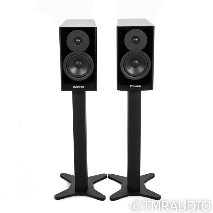 Dynaudio Evoke 10 Bookshelf Speakers; Black High Gloss Pair w/ Stands