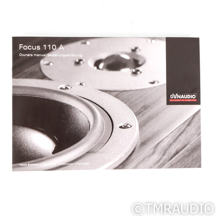 Dynaudio Focus 110A Powered Bookshelf Speakers; Cherry Pair