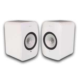 KEF LSX Wireless Streaming Bookshelf Speakers; White Pair