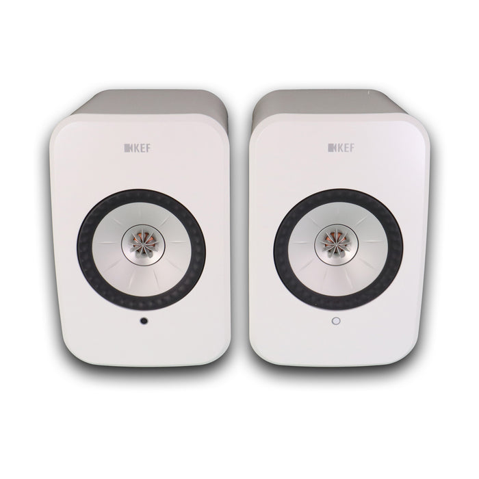 KEF LSX Wireless Streaming Bookshelf Speakers; White Pair
