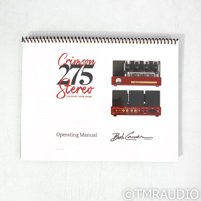 Bob Carver Crimson 275 Stereo Tube Power Amplifier