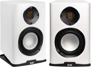 Elac Carina Bookshelf Speakers; Satin White Pair; CLOSEOUT (New w/ Warranty)