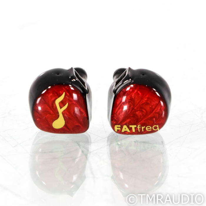 FAT Frequency Scarlet Mini In-Ear Monitors; IEMs; Silver Red Upgrade Cable