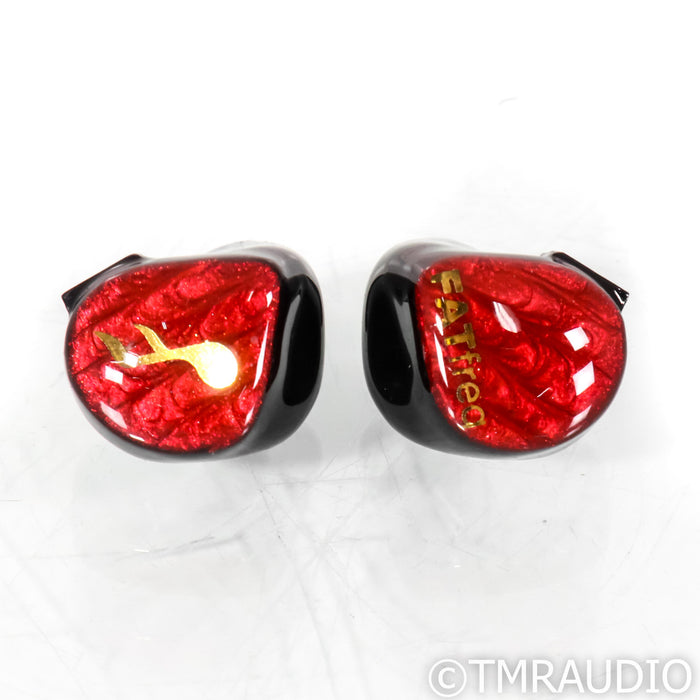FAT Frequency Scarlet Mini In-Ear Monitors; IEMs; Silver Red Upgrade Cable