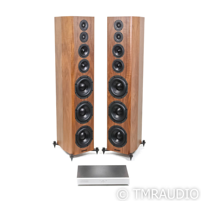 Bryston Model T Signature Floorstanding Speakers; Walnut Pair; Active Crossover