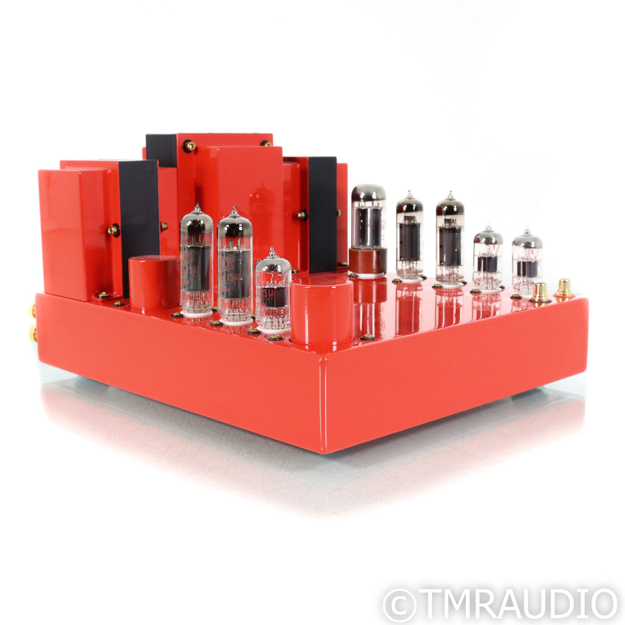 English Acoustics Stereo 21C Stereo Tube Power Amplifier; Cherry Red G ...