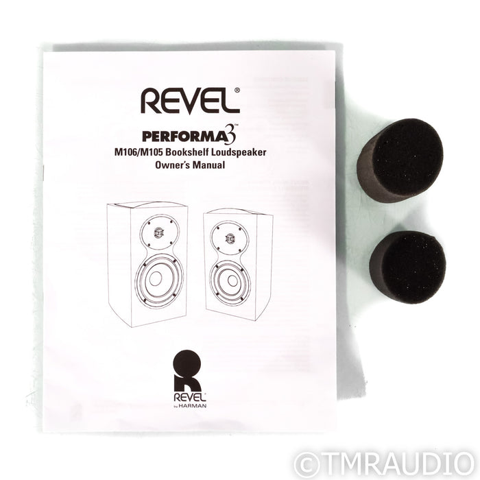 Revel Performa3 M106 Bookshelf Speakers; Walnut Pair
