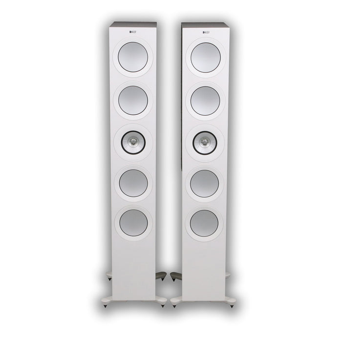 KEF R11 Meta Floorstanding Speakers; White Pair