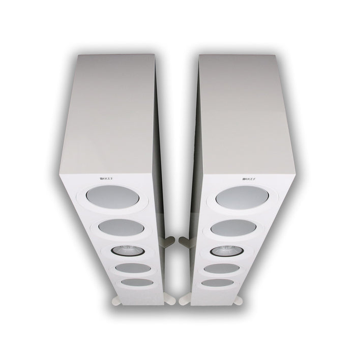 KEF R11 Meta Floorstanding Speakers; White Pair