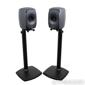 Genelec 8341A Active Studio Monitors; Grey Pair w/ Stands