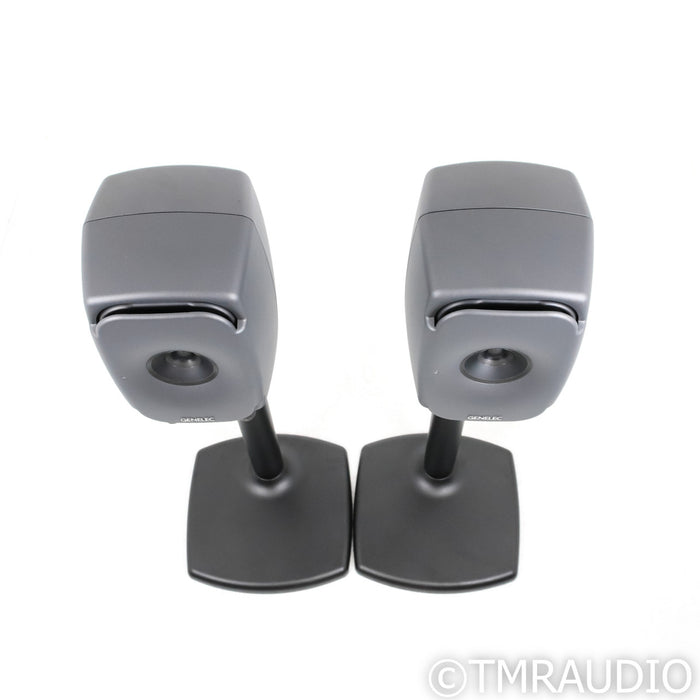 Genelec 8341A Active Studio Monitors; Grey Pair w/ Stands