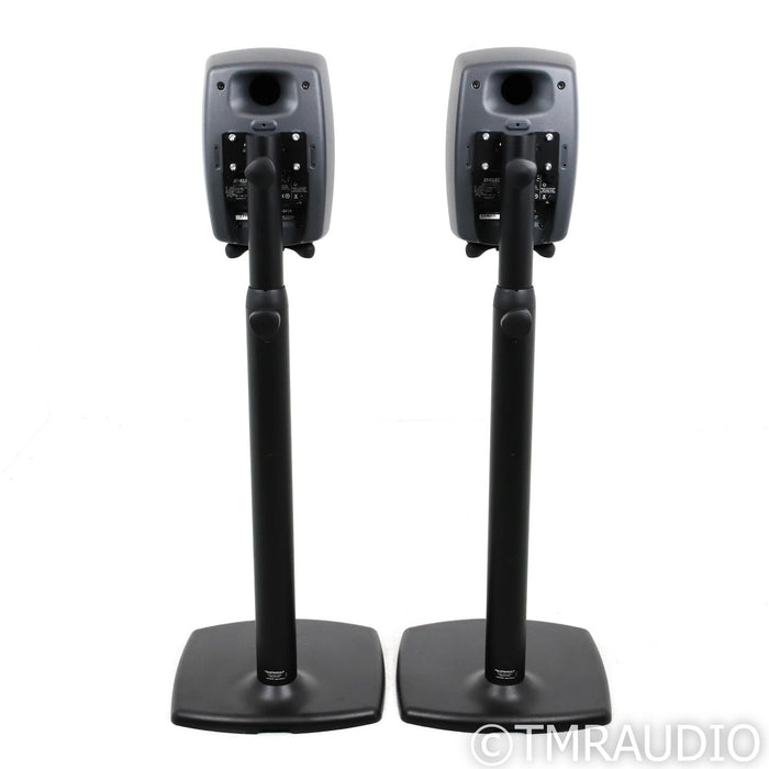 Genelec 8341A Active Studio Monitors; Grey Pair w/ Stands