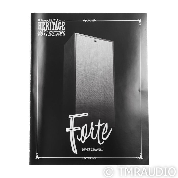 Klipsch Forte IV Floorstanding Speakers; American Walnut Pair (Unused / Mint)