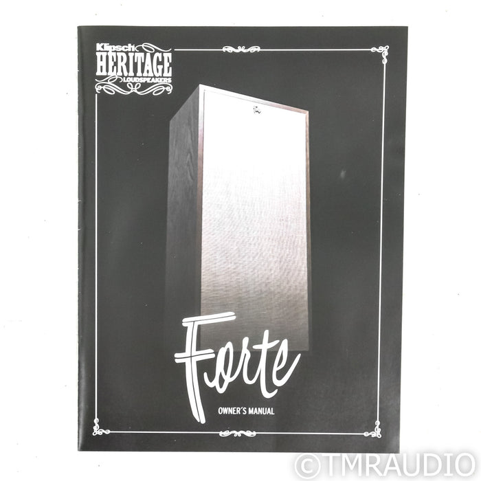 Klipsch Forte IV Floorstanding Speakers; Cherry Pair (Mint / Unused)