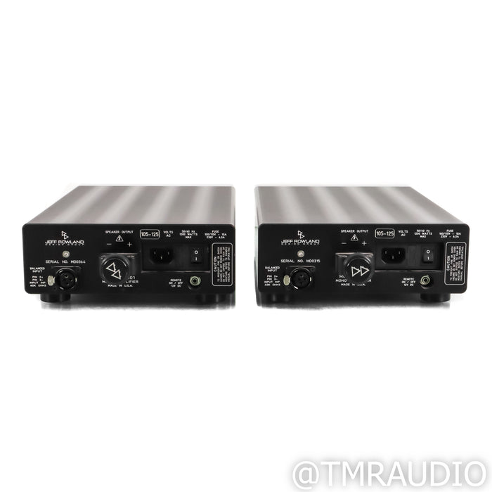 Jeff Rowland Design 501 Monoblock Power Amplifiers; Pair