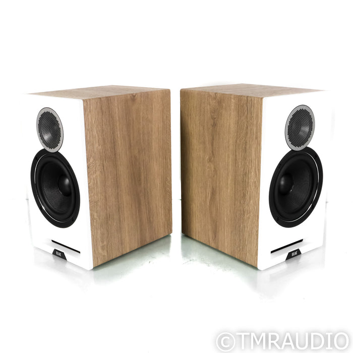 ELAC Debut Reference DBR62 Bookshelf Speakers; Oak & White Pair