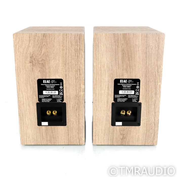 ELAC Debut Reference DBR62 Bookshelf Speakers; Oak & White Pair