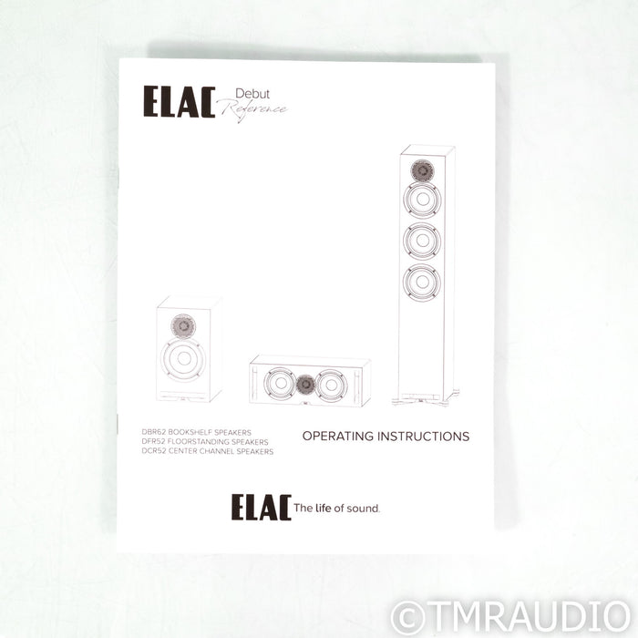 ELAC Debut Reference DBR62 Bookshelf Speakers; Oak & White Pair
