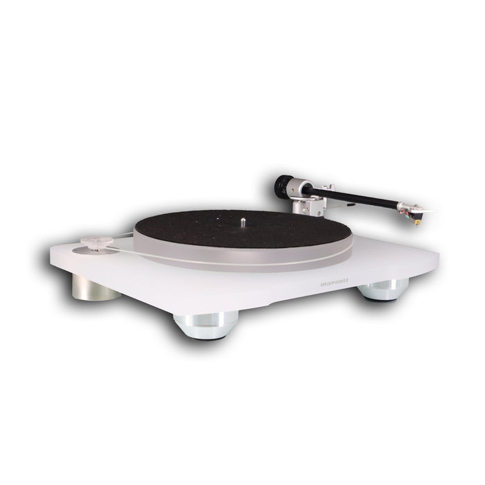 Marantz TT-15 Belt-Drive Turntable; White w/ Clearaudio Virtuoso Ebony Wood MM