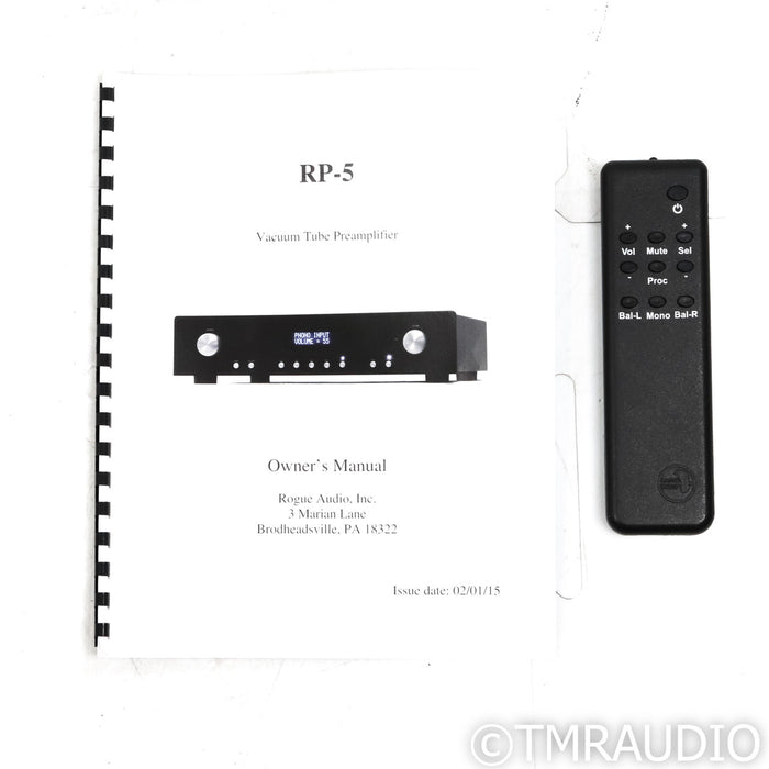 Rogue Audio RP-5 Stereo Tube Hybrid Preamplifier; MM & MC Phono