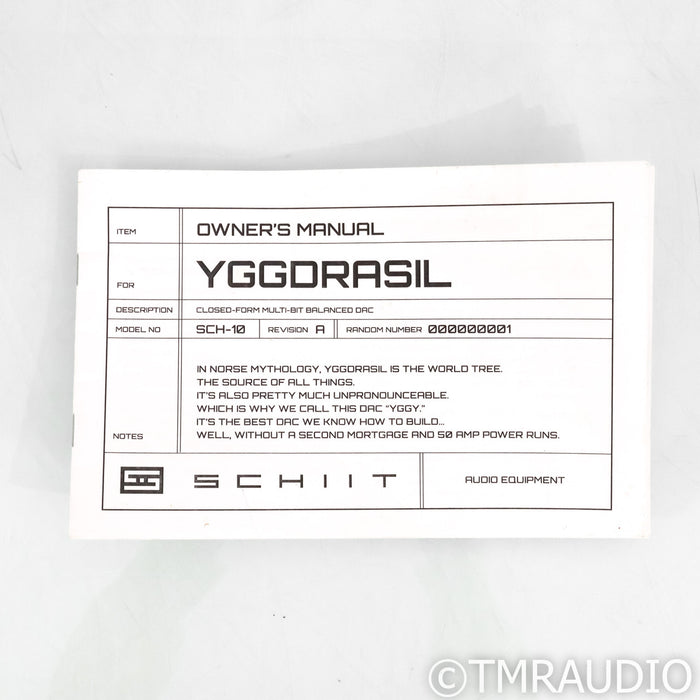 Schiit Audio Yggdrasil OG DAC; D/A Converter