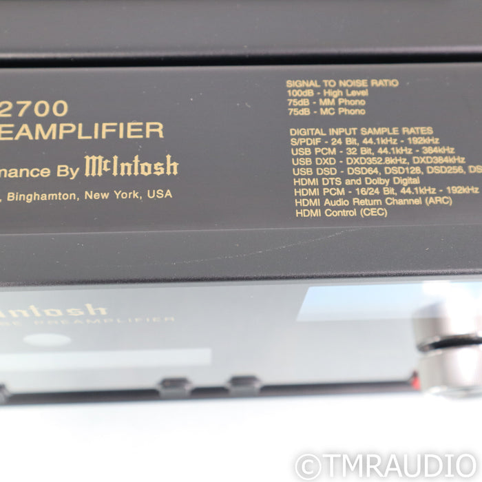 McIntosh C2700 Stereo Tube Preamplifier; MM & MC Phono