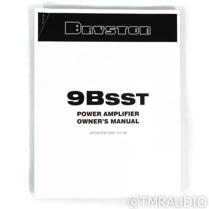 Bryston 9B-SST2 Five Channel Power Amplifier