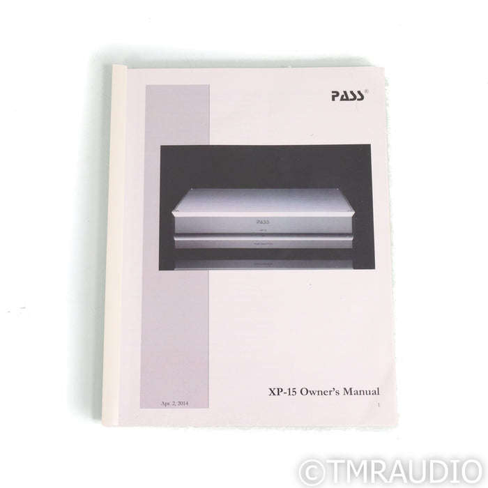 Pass Labs XP-15 MM & MC Phono Preamplifier