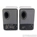 KEF LS50 Wireless Active Bookshelf Speakers; Gloss Black & Blue Pair