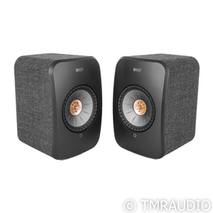 KEF LSX II Wireless Active Bookshelf Speakers; Carbon Black Pair
