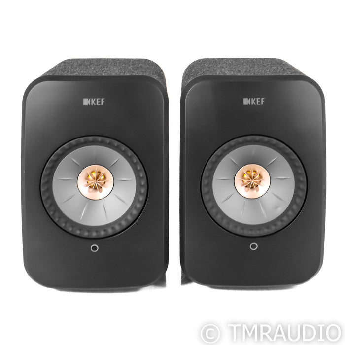 KEF LSX II Wireless Active Bookshelf Speakers; Carbon Black Pair
