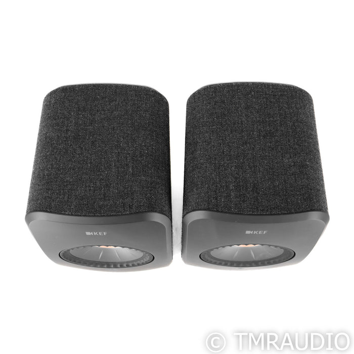 KEF LSX II Wireless Active Bookshelf Speakers; Carbon Black Pair