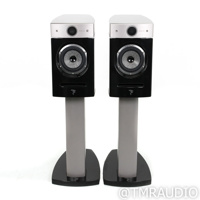 Focal Diablo Utopia Bookshelf Speakers; Hot Chocolate Lacquer Pair w/ Stands