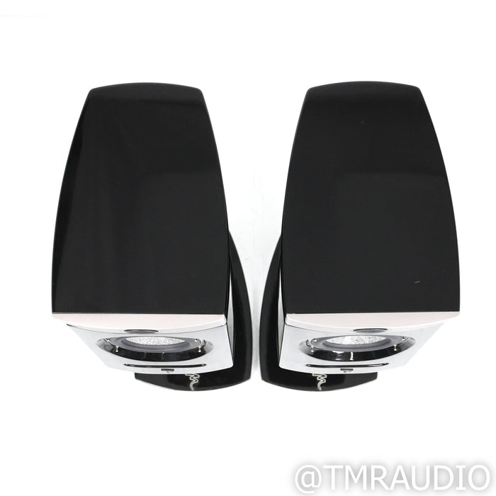 Focal Diablo Utopia Bookshelf Speakers; Hot Chocolate Lacquer Pair w/ Stands