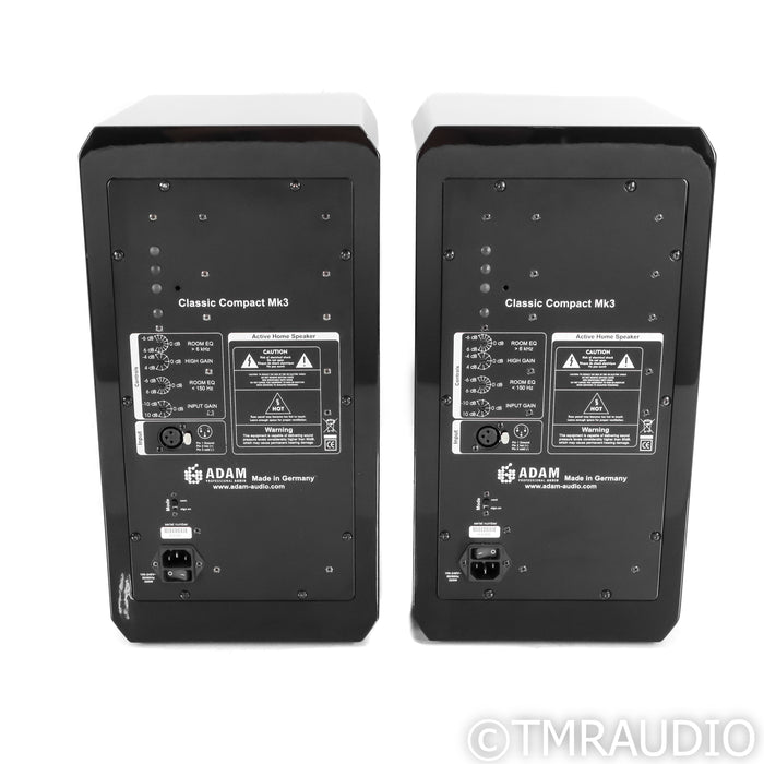 Adam Audio Classic Compact Mk3 Active Bookshelf Speakers; Gloss Black Pair