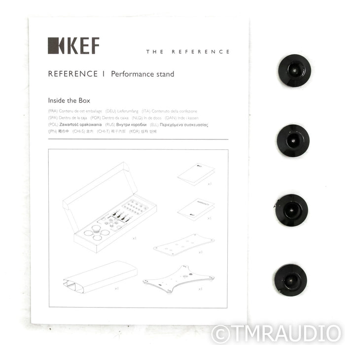 KEF Reference 1 Bookshelf Speakers; Silver Walnut Pair with Stands