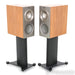 KEF Reference 1 Bookshelf Speakers; Silver Walnut Pair with Stands