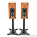 KEF Reference 1 Bookshelf Speakers; Silver Walnut Pair with Stands