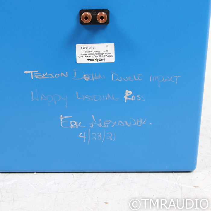 Tekton Design Double Impact Floorstanding Speakers; Blue Soft Gloss Pair