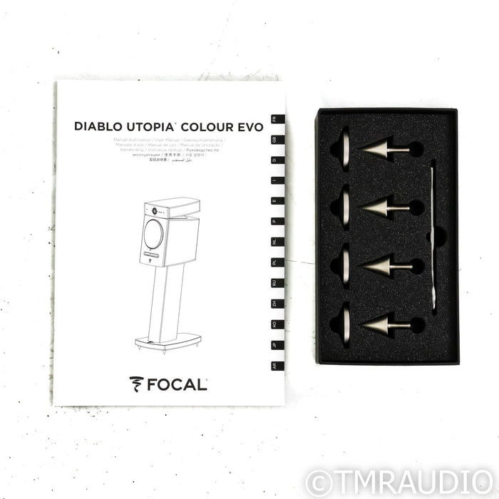 Focal Diablo Utopia Colour Evo Bookshelf Speakers; Walnut Pair w/ Stands (Used)