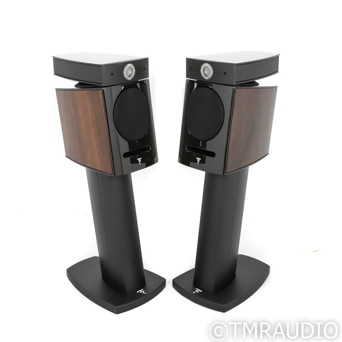 Focal Diablo Utopia Colour Evo Bookshelf Speakers; Walnut Pair w/ Stands (Used)