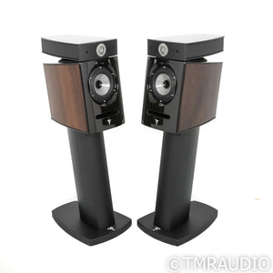 Focal Diablo Utopia Colour Evo Bookshelf Speakers; Walnut Pair w/ Stands (Used)