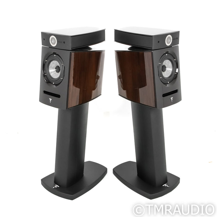 Focal Diablo Utopia Colour Evo Bookshelf Speakers; Walnut Pair w/ Stands (Used)